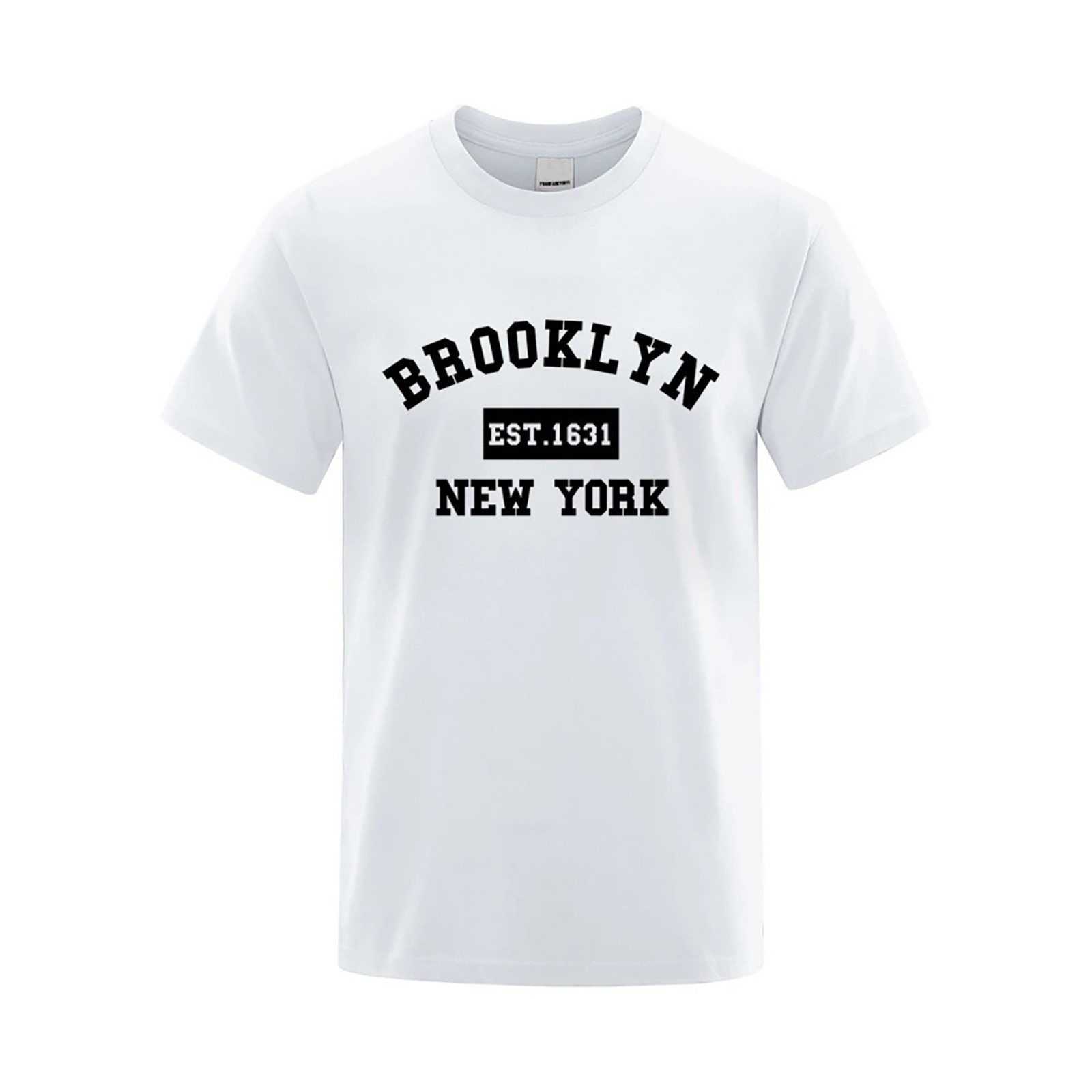 thumbnail image 2 of 2025 Camiseta de hombre con estampado de letras de Nueva York - Corte holgado, tejido transpirable, informal de verano - XS-XXXL, 2 of 4